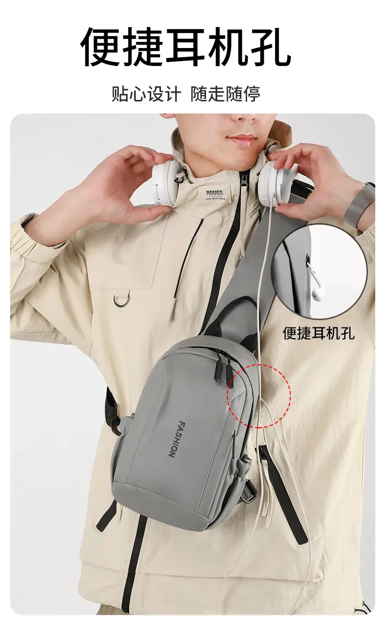 Fashionable Black Crossbody Bag for Men — feature 15