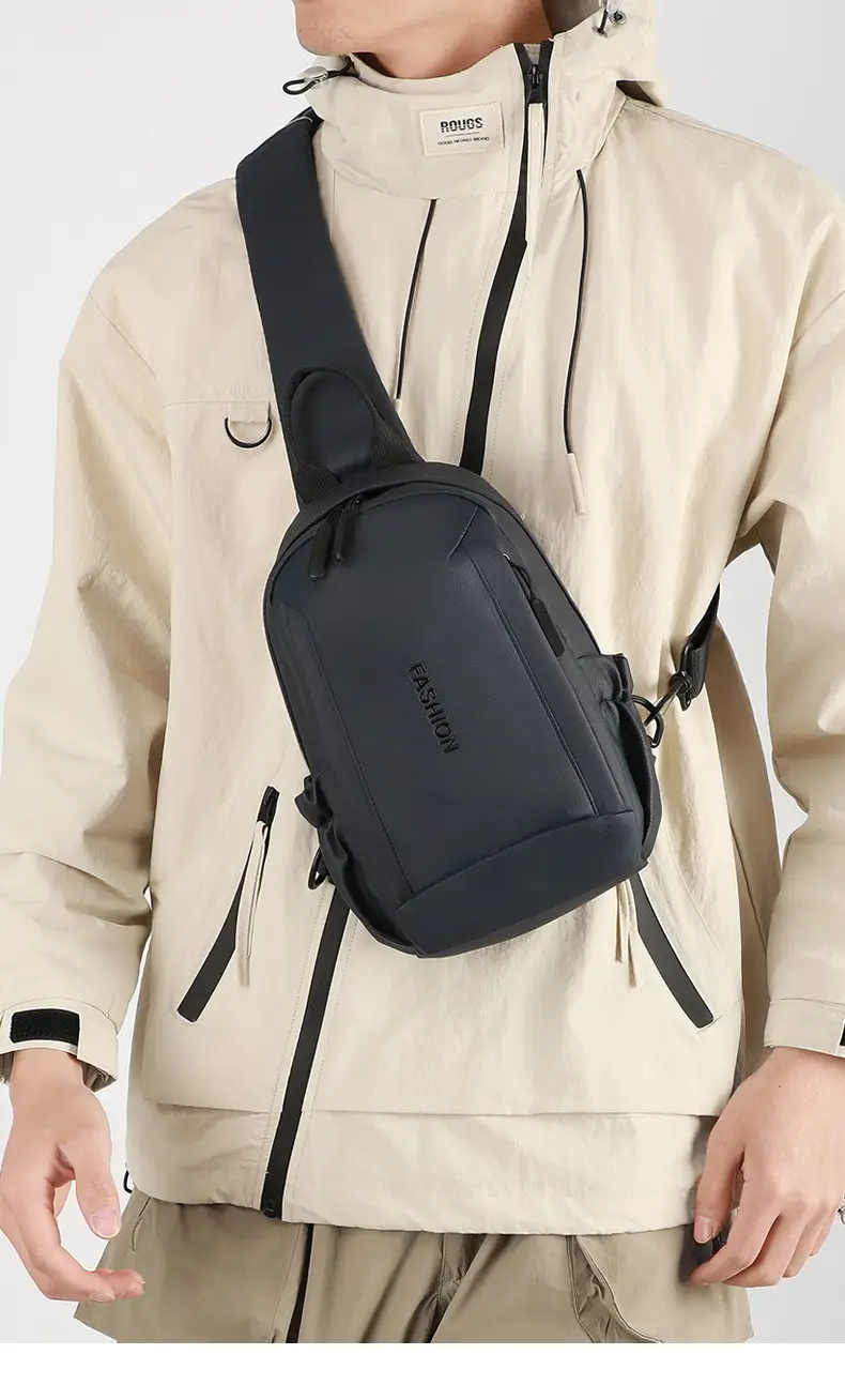 Fashionable Black Crossbody Bag for Men — feature 26