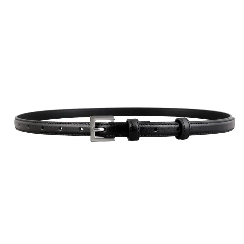 2025 Women's Slim Leather Belt with Pin Buckle - Image 8