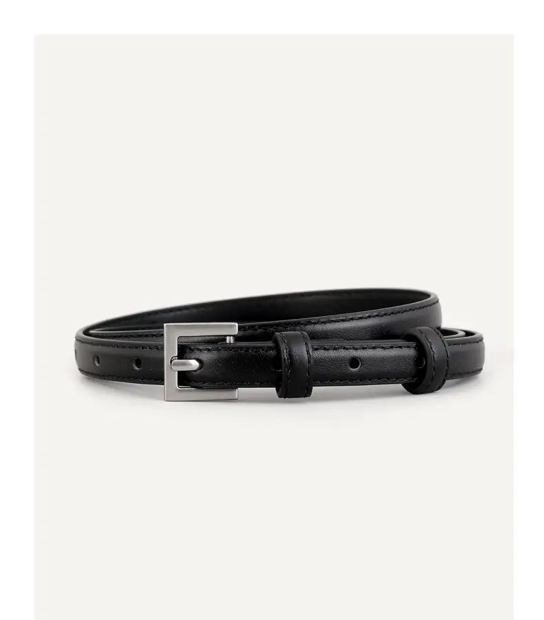 2025 Women's Slim Leather Belt with Pin Buckle — feature 16