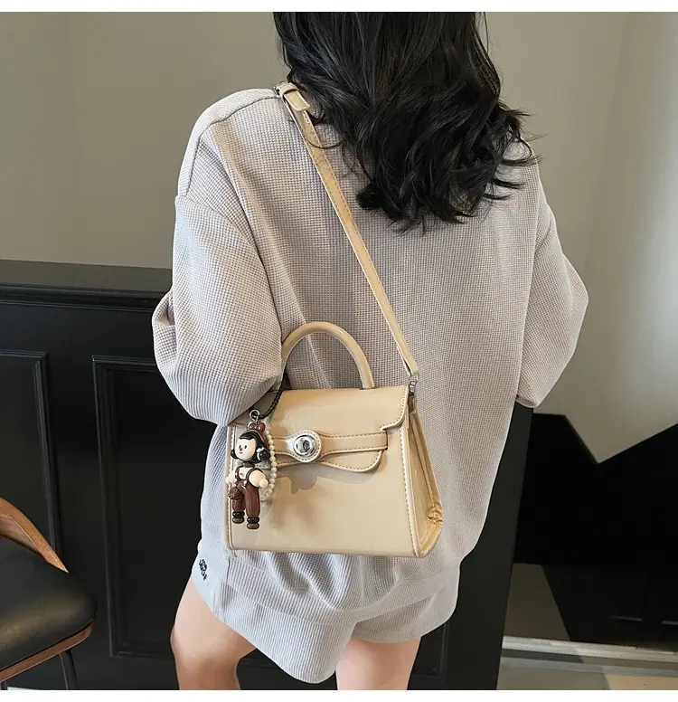 Beige Square Handbag with Cute Decor for Women — feature 20
