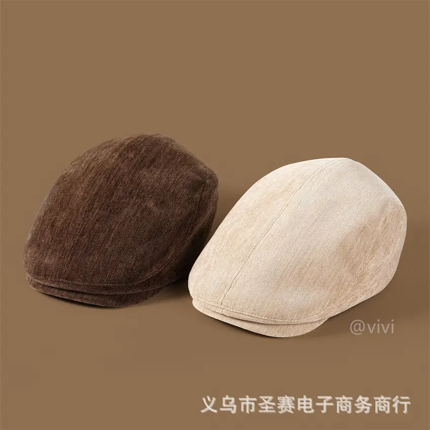 Women's Autumn Winter Beret Cap with Reverse Wearing Design — feature 9