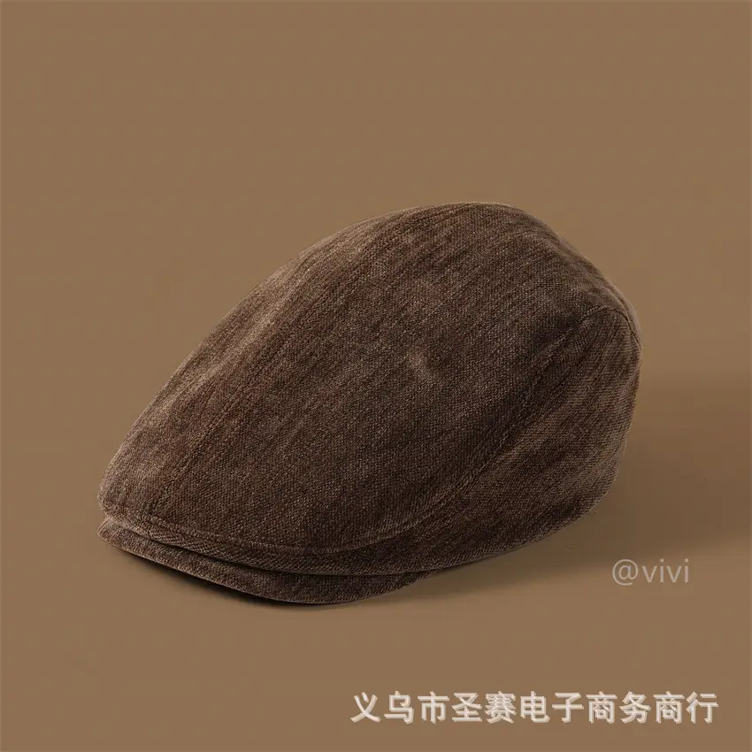 Women's Autumn Winter Beret Cap with Reverse Wearing Design - Image 3