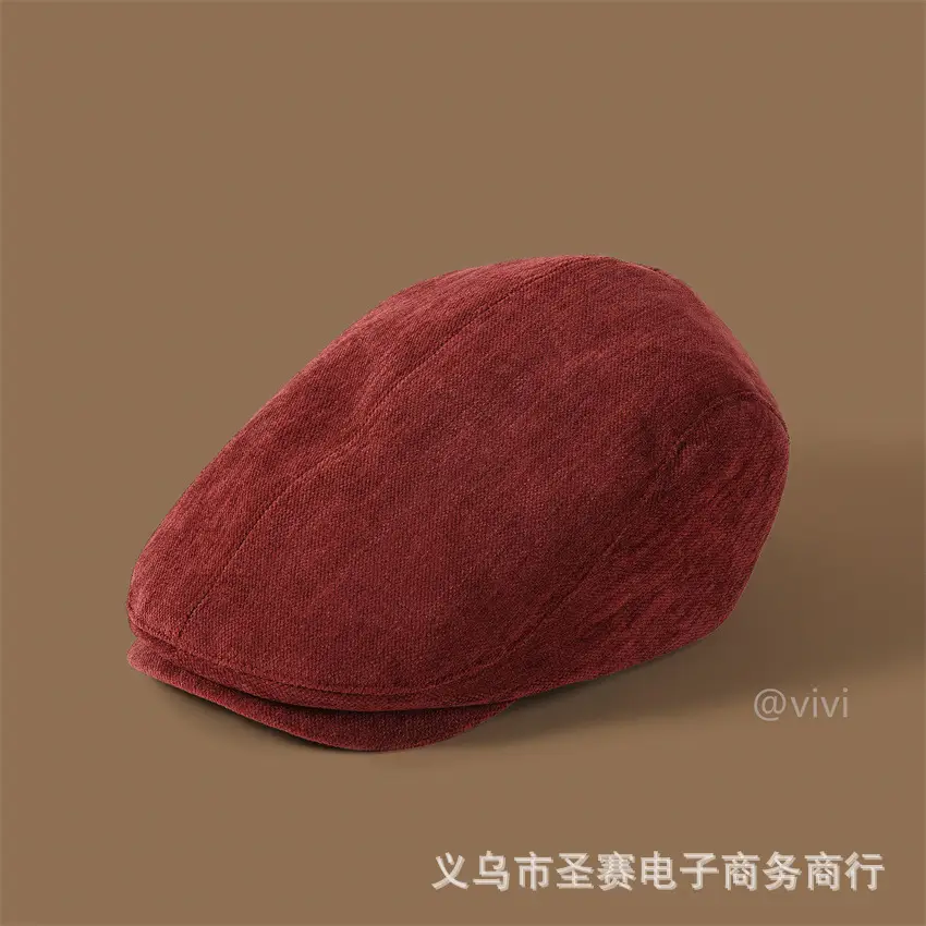 Women's Autumn Winter Beret Cap with Reverse Wearing Design - Image 4