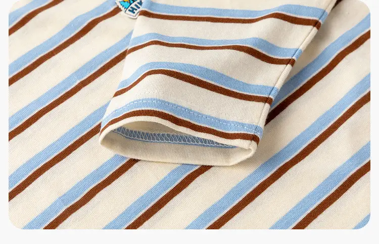 Duduia Striped Long Sleeve T-Shirt for Boys Girls Autumn Wear — feature 50