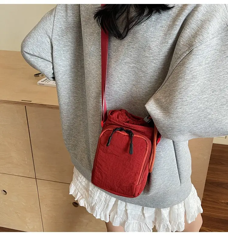 Women's Beige Crossbody Bag with Water Bottle Holder — feature 13