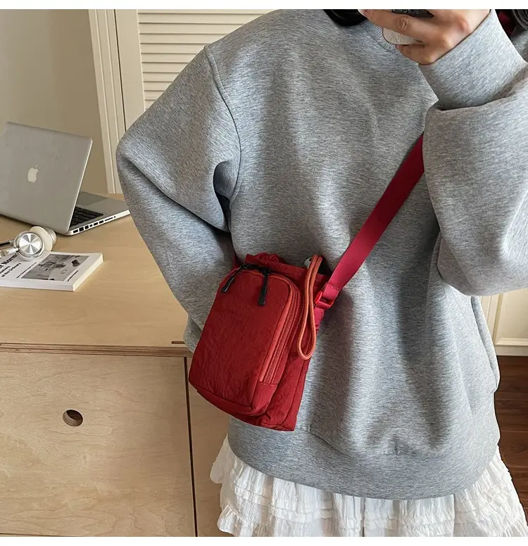 Women's Beige Crossbody Bag with Water Bottle Holder — feature 14