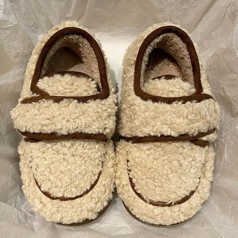 Women Winter Cotton Slippers with Heel Velcro - Image 4