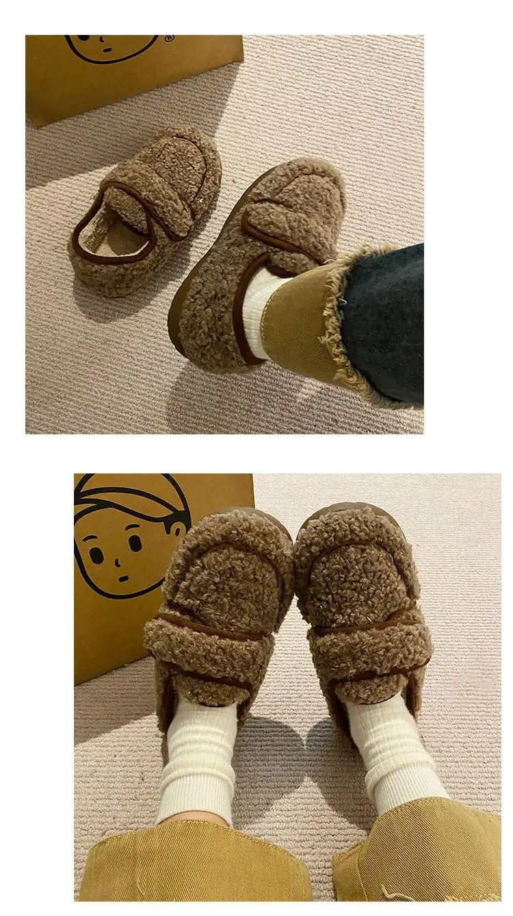 Women Winter Cotton Slippers with Heel Velcro — feature 15