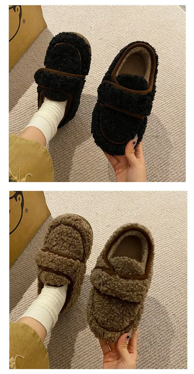 Women Winter Cotton Slippers with Heel Velcro — feature 17
