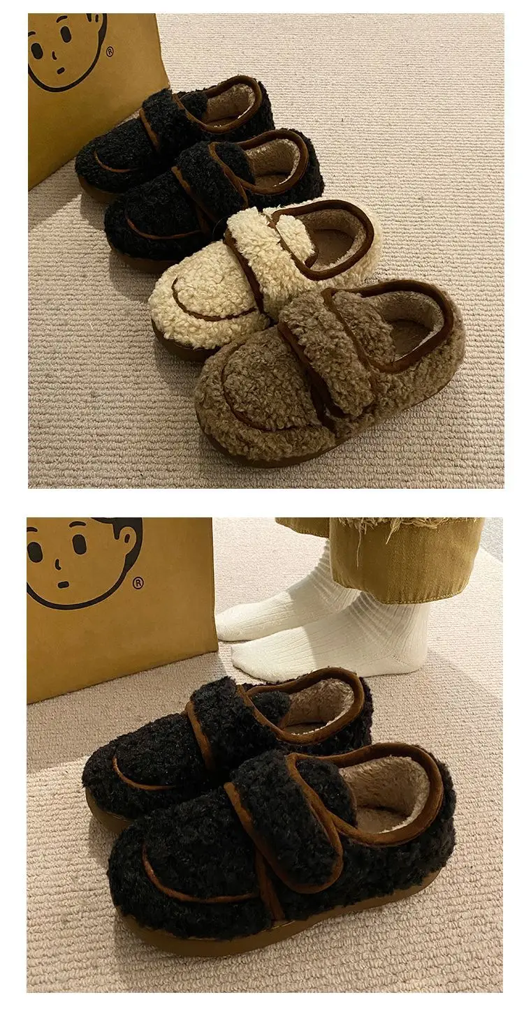 Women Winter Cotton Slippers with Heel Velcro — feature 23