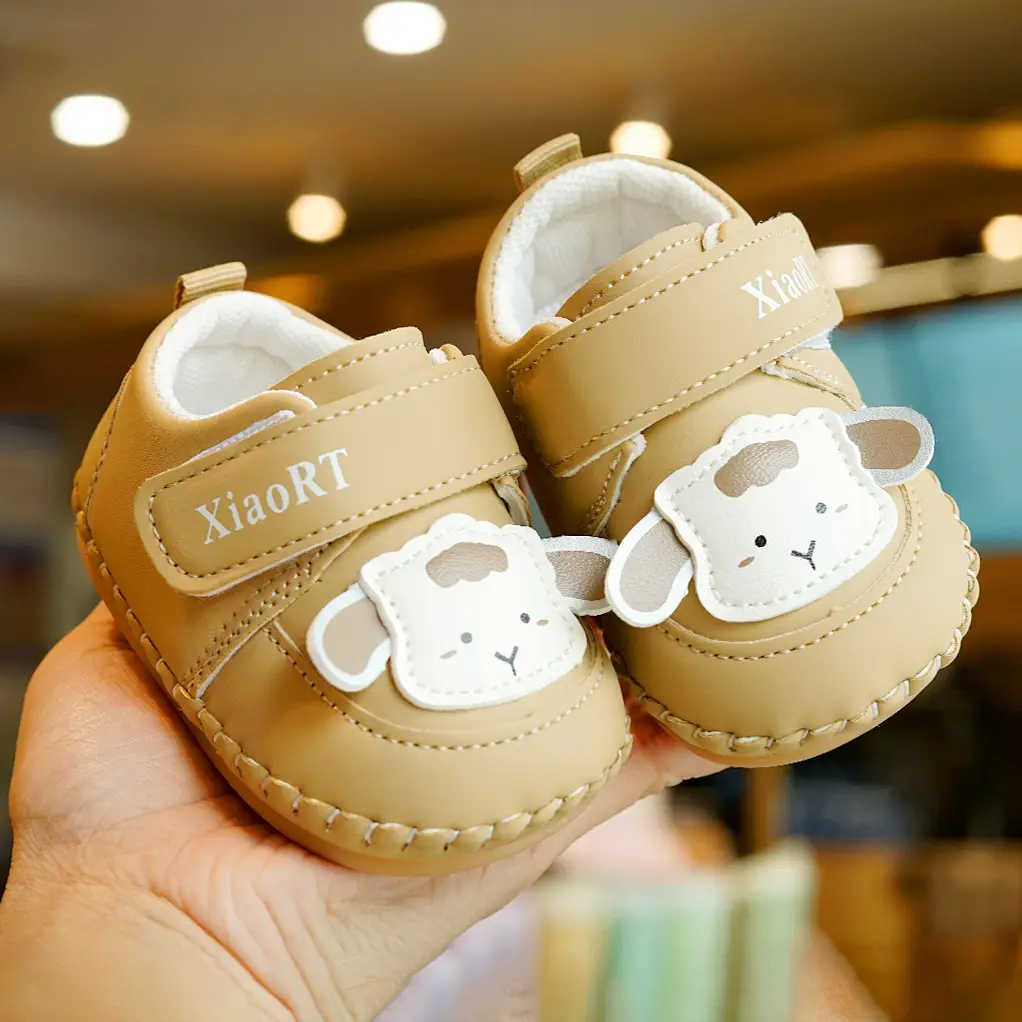 Cute Cartoon Baby Shoes Tan 0-1 Years