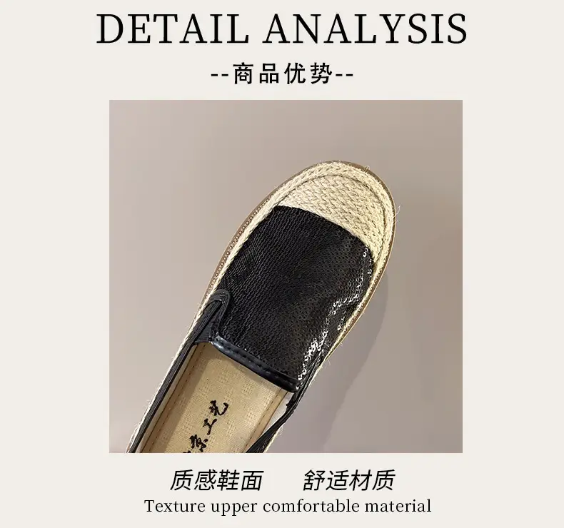 2026 Summer Women's Slip-On Loafers New Versatile Korean Style Lazy Loafers Breathable Sequin Casual Shoes — feature 4