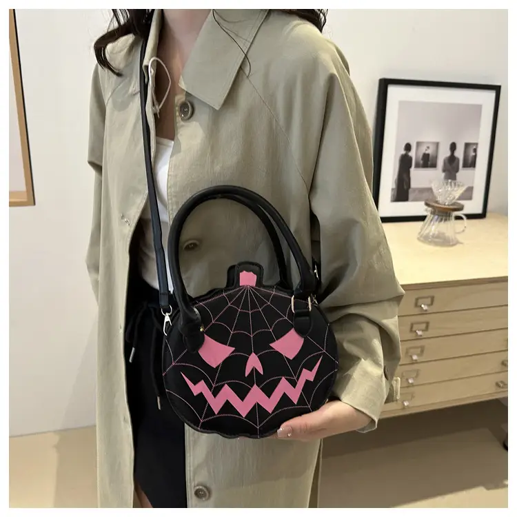Halloween Pumpkin Shoulder Bag Orange Women's 2025 — feature 30