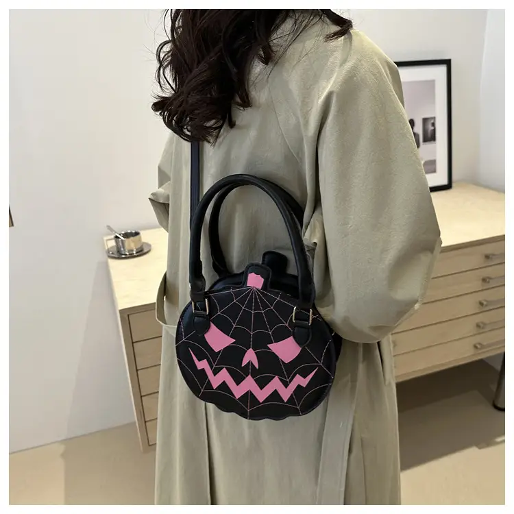 Halloween Pumpkin Shoulder Bag Orange Women's 2025 — feature 31