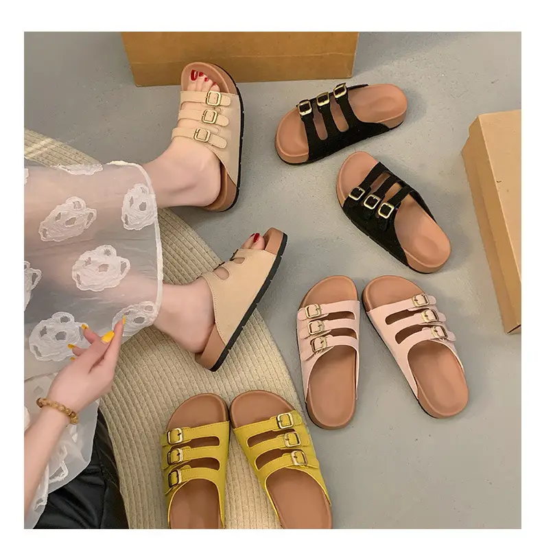 2025 New Outer Wear Sandals, High-Bottom Thick-Soled Slippers for Women, Outer Wear Birkenstocks for Women, Summer European and American Birkenstocks for Women — feature 11