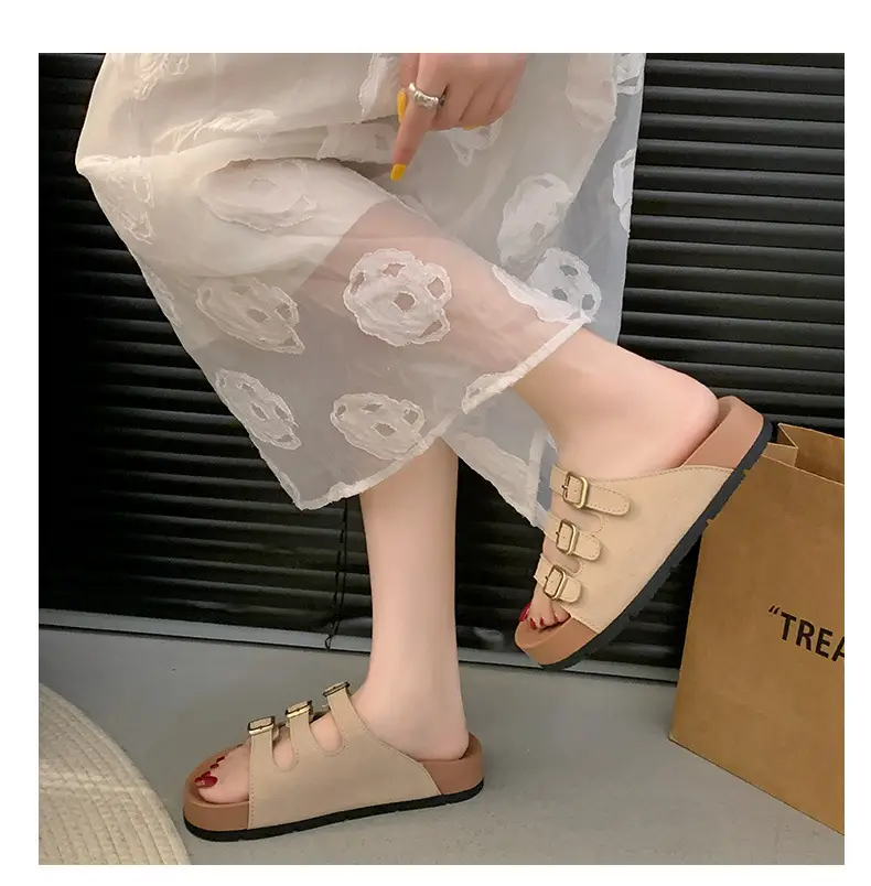 2025 New Outer Wear Sandals, High-Bottom Thick-Soled Slippers for Women, Outer Wear Birkenstocks for Women, Summer European and American Birkenstocks for Women — feature 12