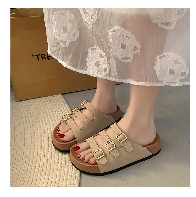 2025 New Outer Wear Sandals, High-Bottom Thick-Soled Slippers for Women, Outer Wear Birkenstocks for Women, Summer European and American Birkenstocks for Women — feature 14