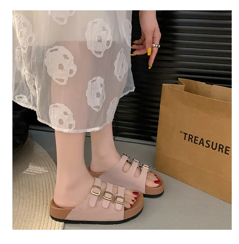 2025 New Outer Wear Sandals, High-Bottom Thick-Soled Slippers for Women, Outer Wear Birkenstocks for Women, Summer European and American Birkenstocks for Women — feature 18