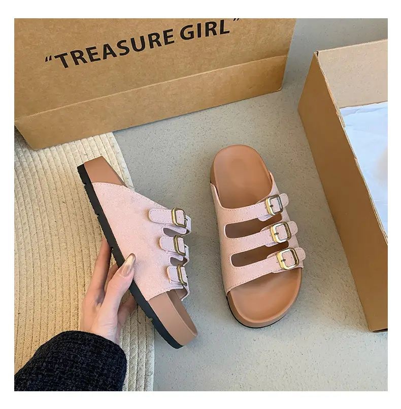 2025 New Outer Wear Sandals, High-Bottom Thick-Soled Slippers for Women, Outer Wear Birkenstocks for Women, Summer European and American Birkenstocks for Women — feature 20