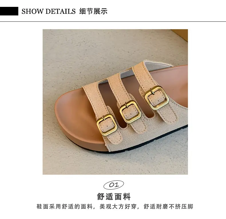 2025 New Outer Wear Sandals, High-Bottom Thick-Soled Slippers for Women, Outer Wear Birkenstocks for Women, Summer European and American Birkenstocks for Women — feature 3