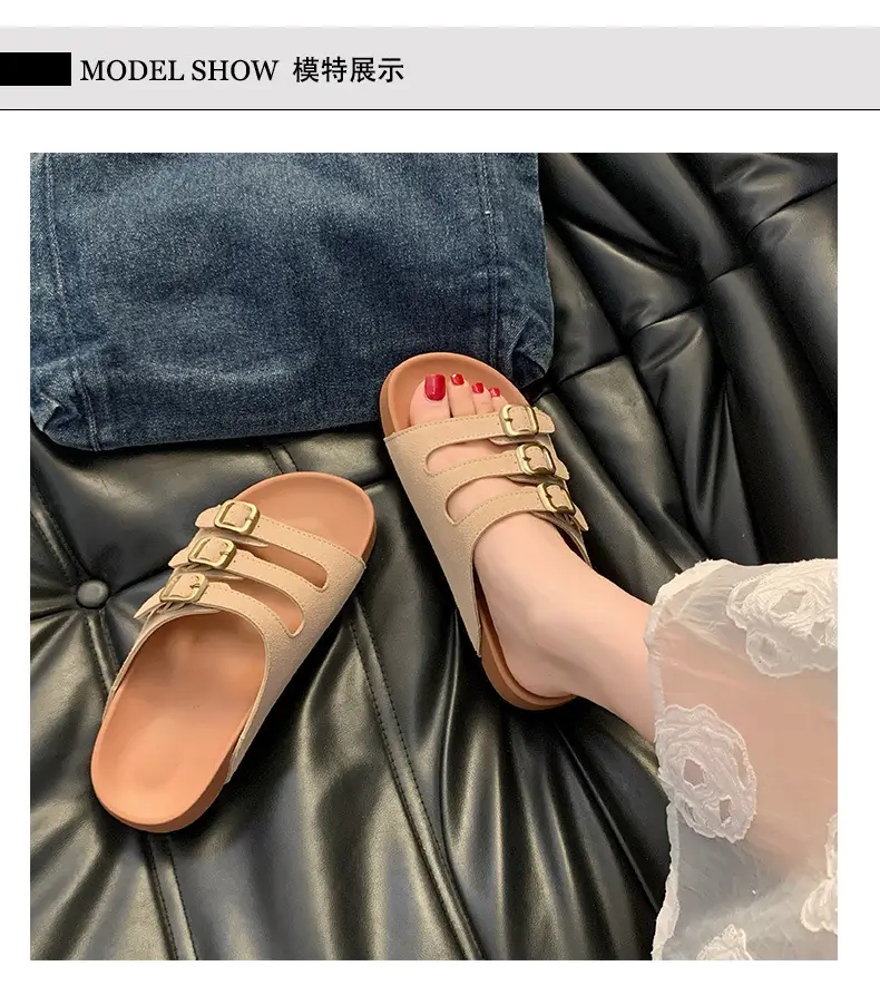 2025 New Outer Wear Sandals, High-Bottom Thick-Soled Slippers for Women, Outer Wear Birkenstocks for Women, Summer European and American Birkenstocks for Women — feature 6