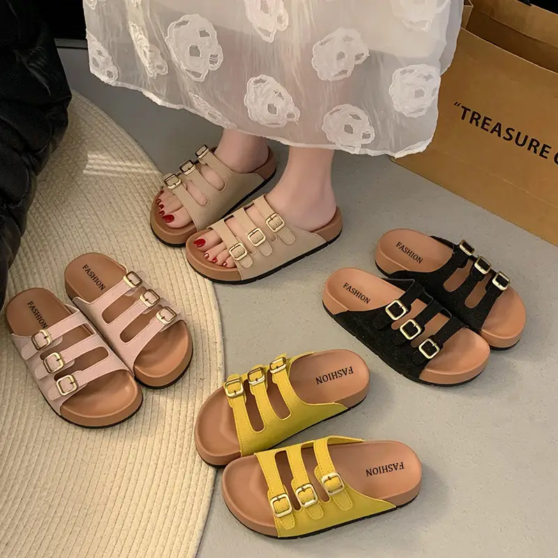 2025 New Outer Wear Sandals, High-Bottom Thick-Soled Slippers for Women, Outer Wear Birkenstocks for Women, Summer European and American Birkenstocks for Women — feature 8