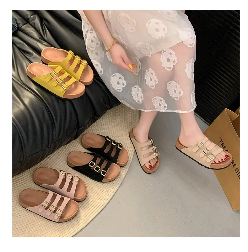 2025 New Outer Wear Sandals, High-Bottom Thick-Soled Slippers for Women, Outer Wear Birkenstocks for Women, Summer European and American Birkenstocks for Women — feature 9