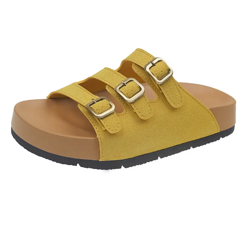 2025 New Outer Wear Sandals, High-Bottom Thick-Soled Slippers for Women, Outer Wear Birkenstocks for Women, Summer European and American Birkenstocks for Women
