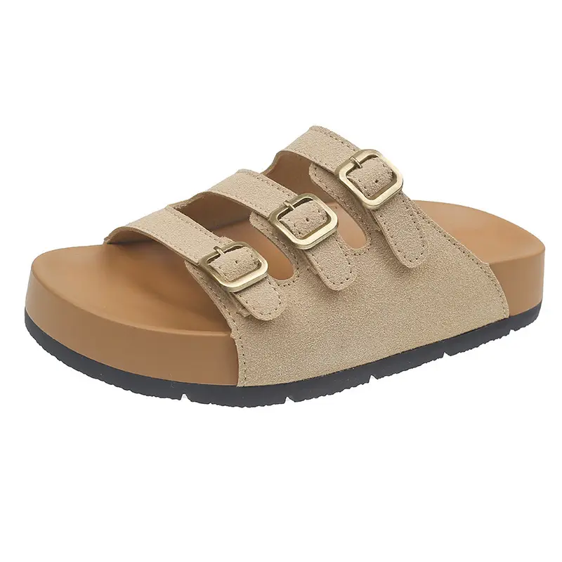 2025 New Outer Wear Sandals, High-Bottom Thick-Soled Slippers for Women, Outer Wear Birkenstocks for Women, Summer European and American Birkenstocks for Women