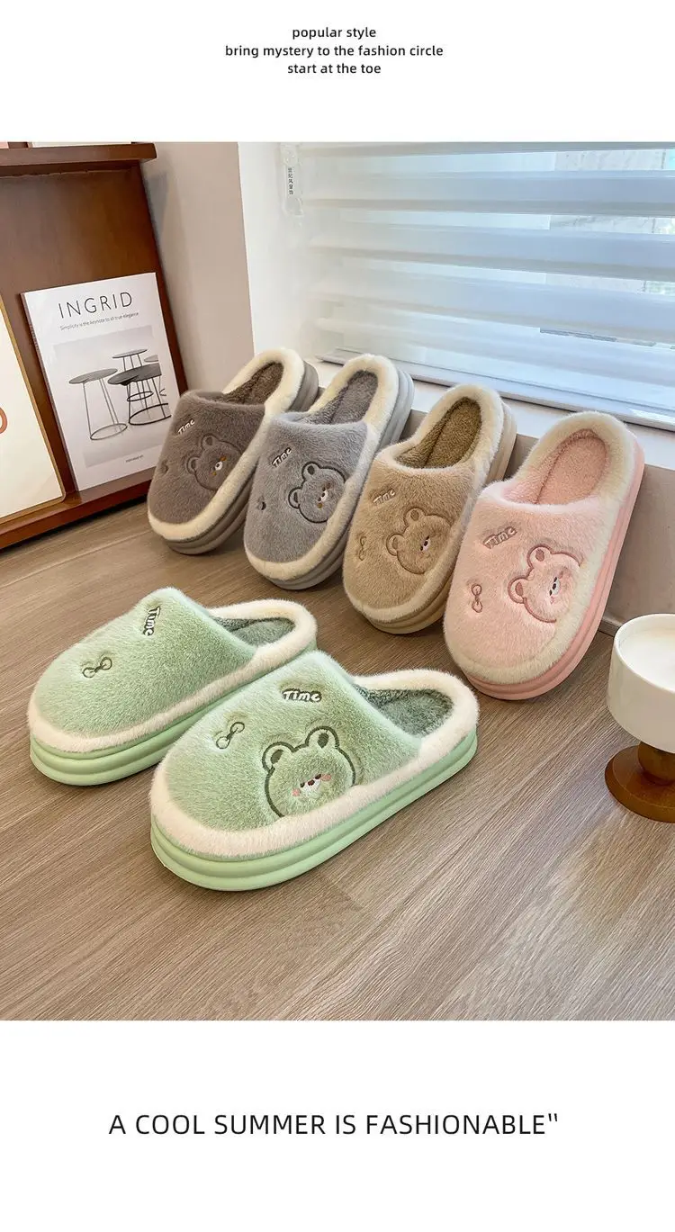Cotton Cartoon Slippers for Home Winter — feature 14