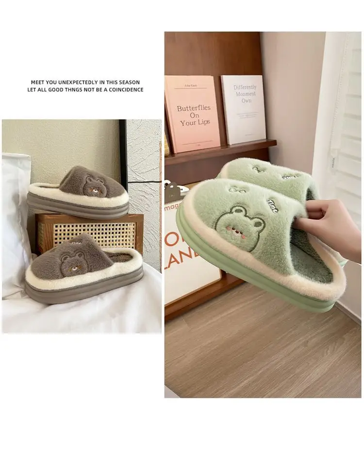Cotton Cartoon Slippers for Home Winter — feature 3