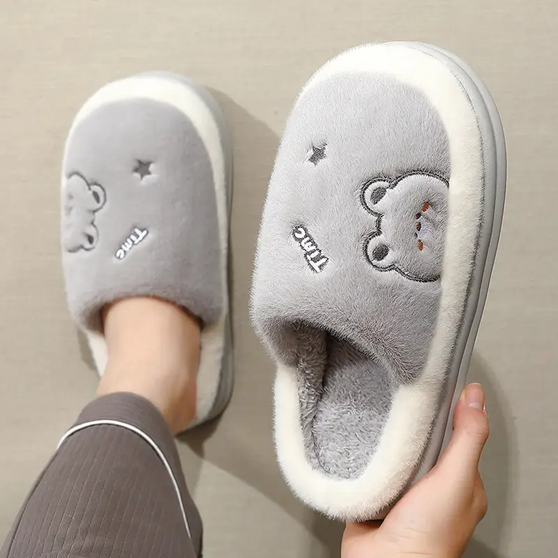 Cotton Cartoon Slippers for Home Winter - Image 2