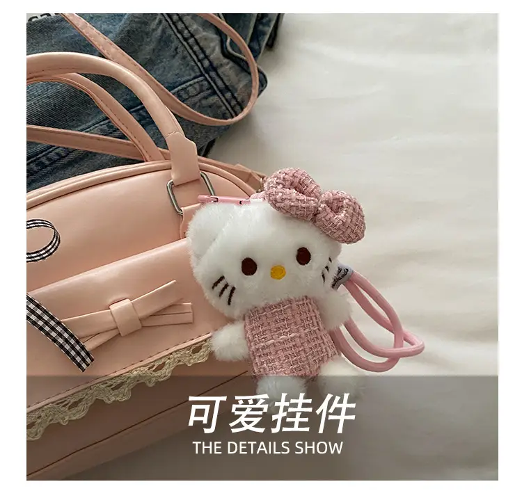 Cute Cartoon Boston Bag 2025 Summer New Large Capacity Textured Shoulder Crossbody Bag — feature 8