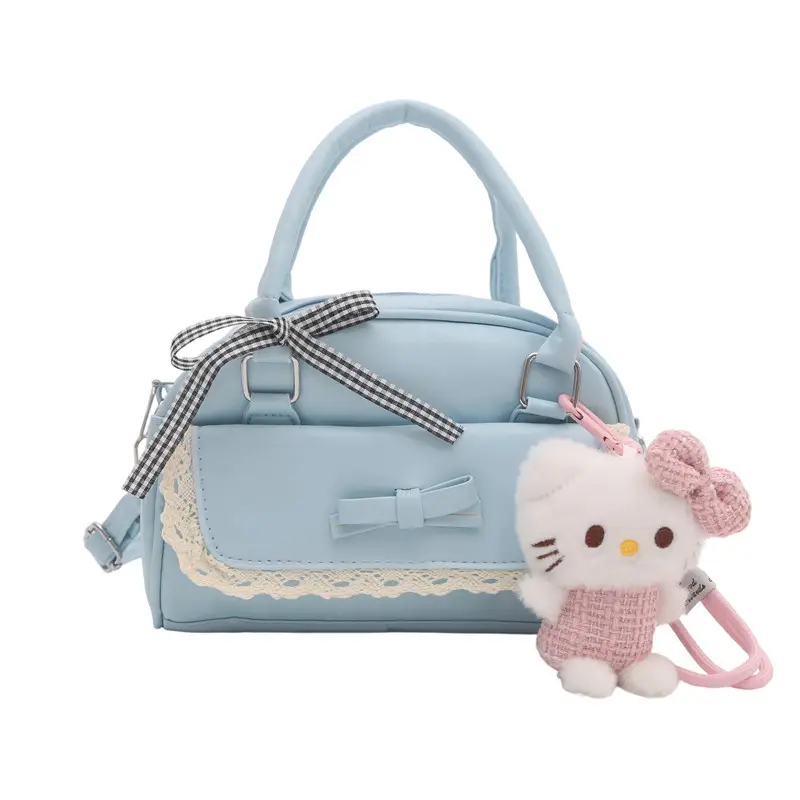Cute Cartoon Boston Bag 2025 Summer New Large Capacity Textured Shoulder Crossbody Bag - Image 4
