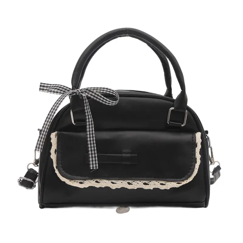 Cute Cartoon Boston Bag 2025 Summer New Large Capacity Textured Shoulder Crossbody Bag - Image 5