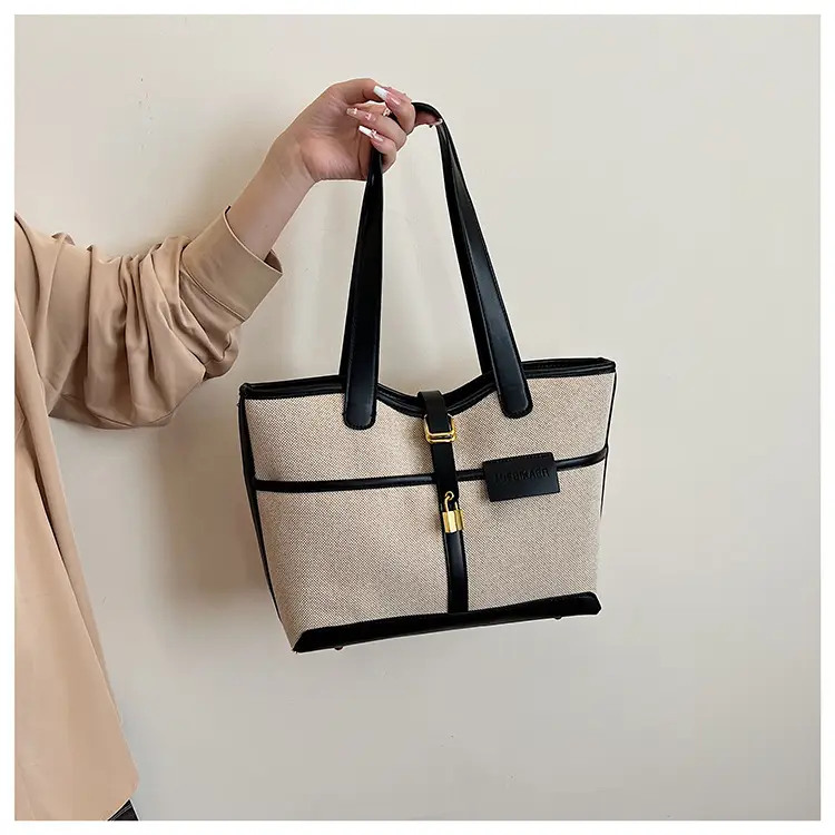 Vintage Canvas Patchwork Shoulder Bag for Women — feature 11