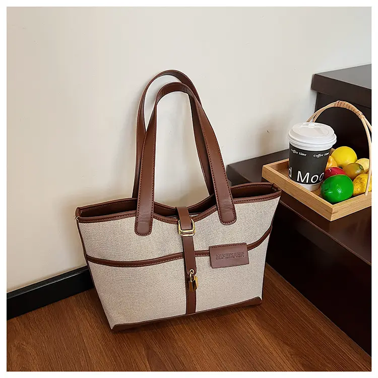 Vintage Canvas Patchwork Shoulder Bag for Women — feature 13