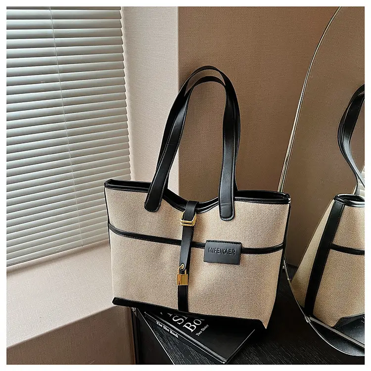 Vintage Canvas Patchwork Shoulder Bag for Women — feature 14