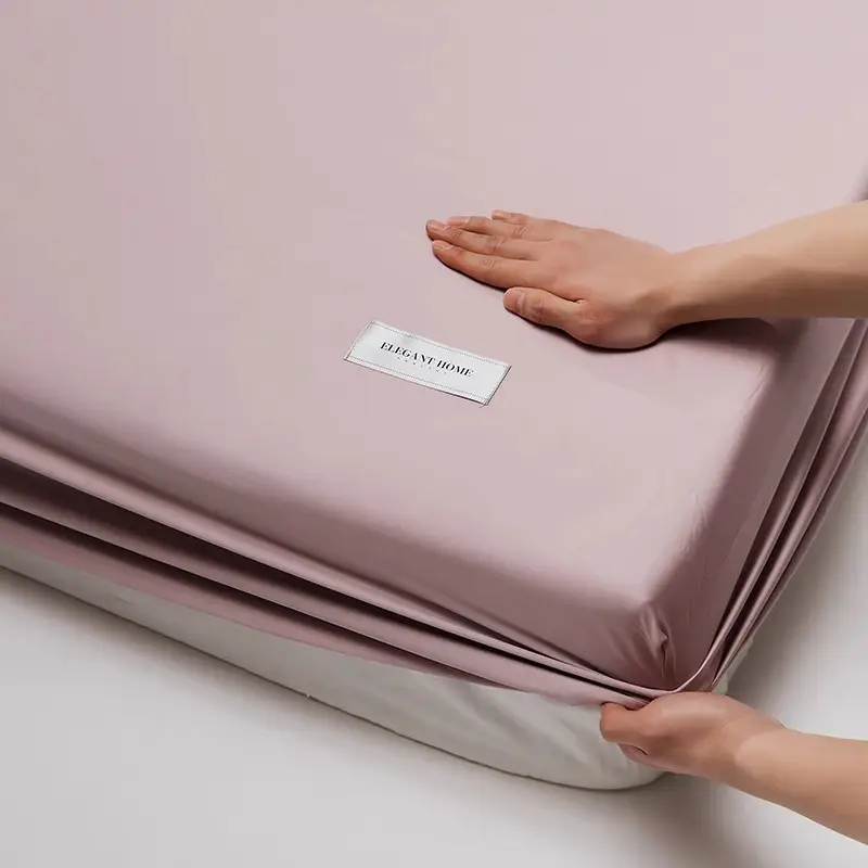 High-Count, High-Density Hotel 100-Count Long-Staple Cotton Bed Sheetss, Single-Piece Pure Cotton Satin Bed Sheetss for Naked Sleeping, Single Bed Bed Sheetss