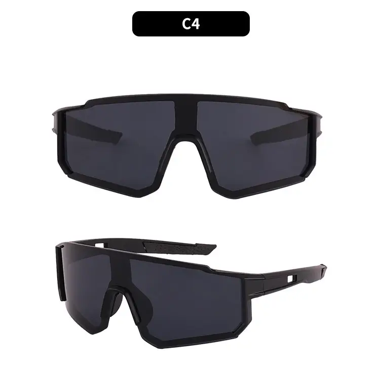 Sports Cycling Sunglasses Blue White One Lens — feature 17