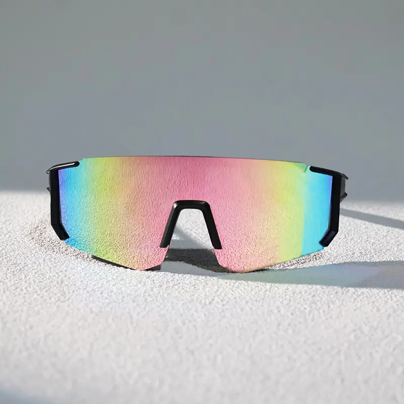 Sports Cycling Sunglasses Blue White One Lens — feature 9