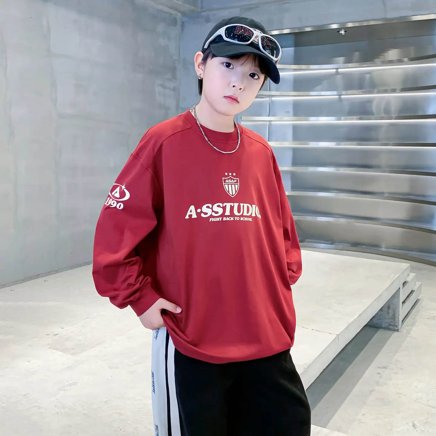 Boys Black Long Sleeve Sports T-Shirt 2025 - Image 6