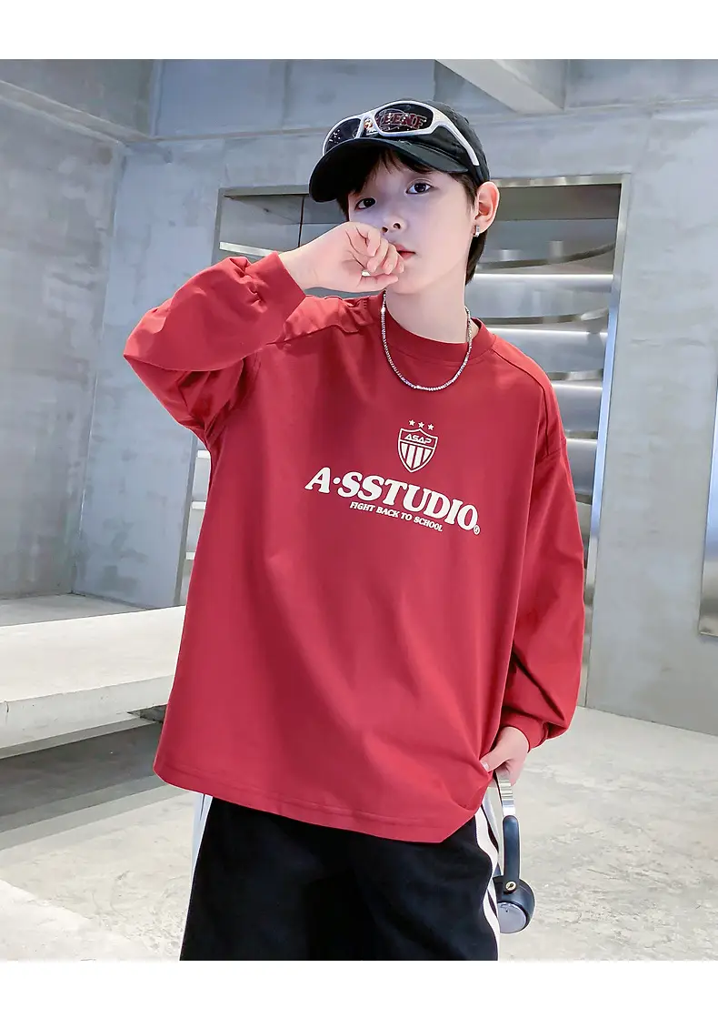 Boys Black Long Sleeve Sports T-Shirt 2025 — feature 21