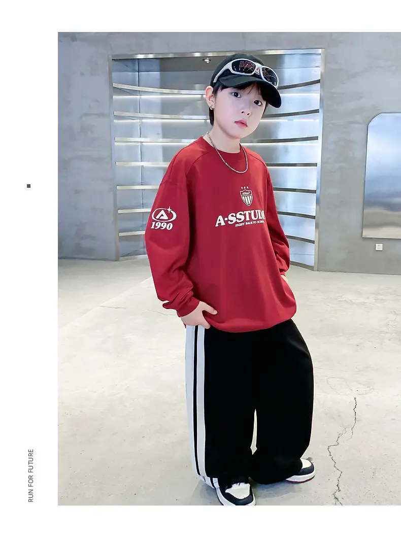 Boys Black Long Sleeve Sports T-Shirt 2025 — feature 22