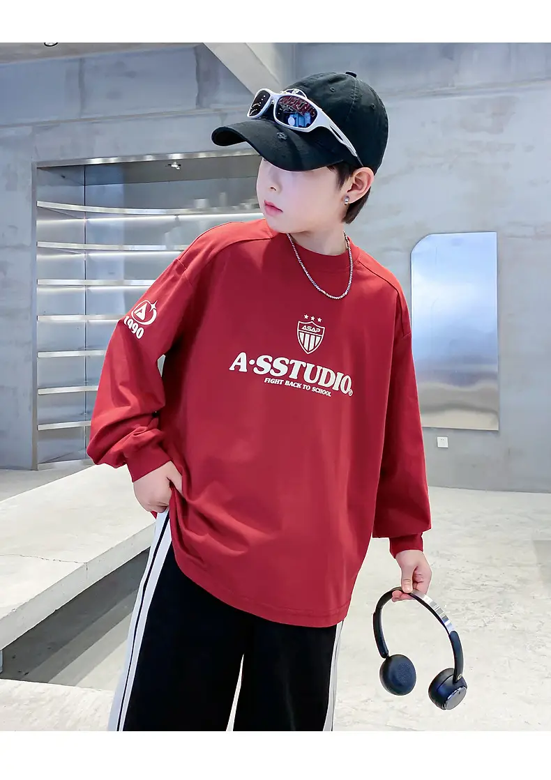 Boys Black Long Sleeve Sports T-Shirt 2025 — feature 23