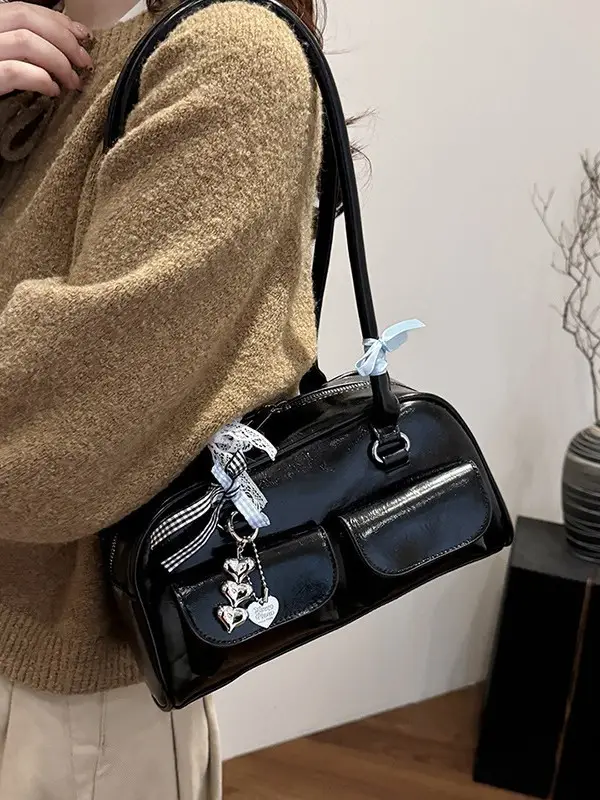 Black Crossbody Bag with Bow for Women 2026 - Image 7