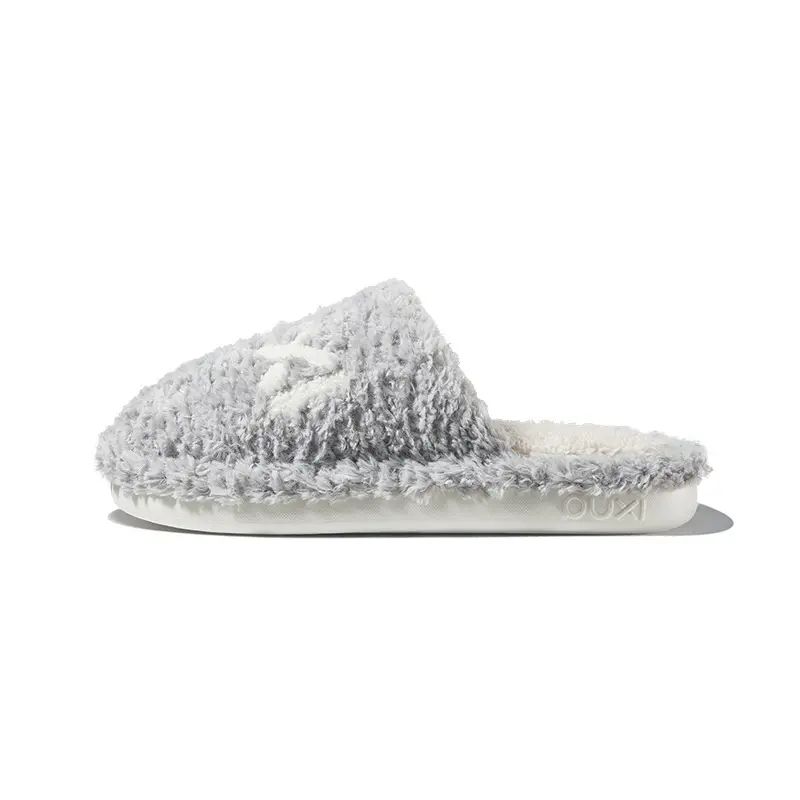 Women Cotton Slippers Red White Winter Warm Non-Slip - Image 3
