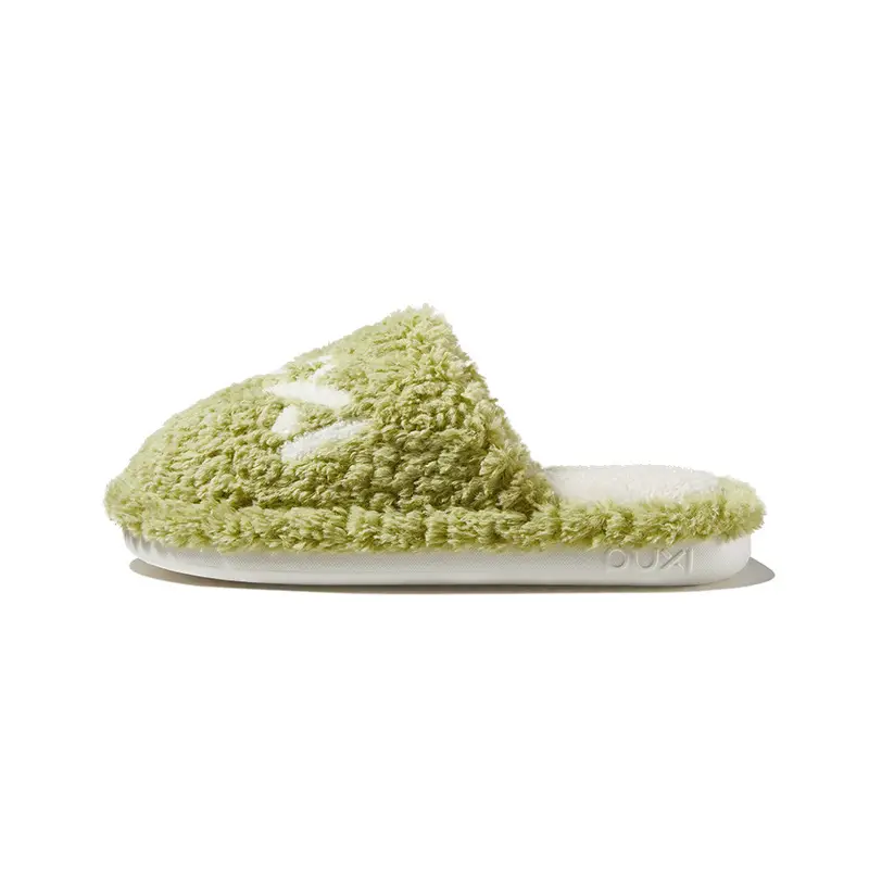 Women Cotton Slippers Red White Winter Warm Non-Slip - Image 4