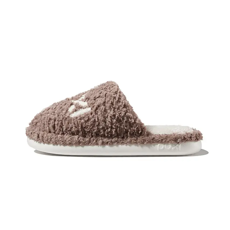 Women Cotton Slippers Red White Winter Warm Non-Slip - Image 6